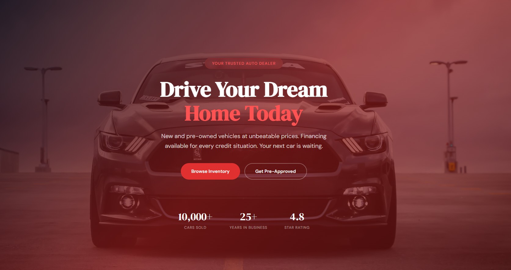 Auto Dealership website template